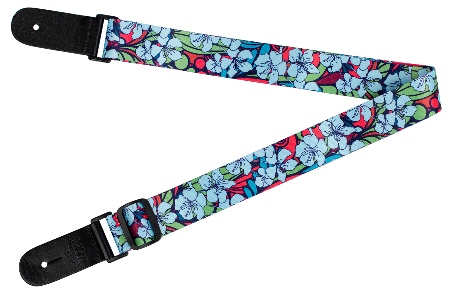 XTR | LS306 | Ukulele Strap | Blue Floral Design XTR | LS306 | Ukulele Strap | Blue Floral Design